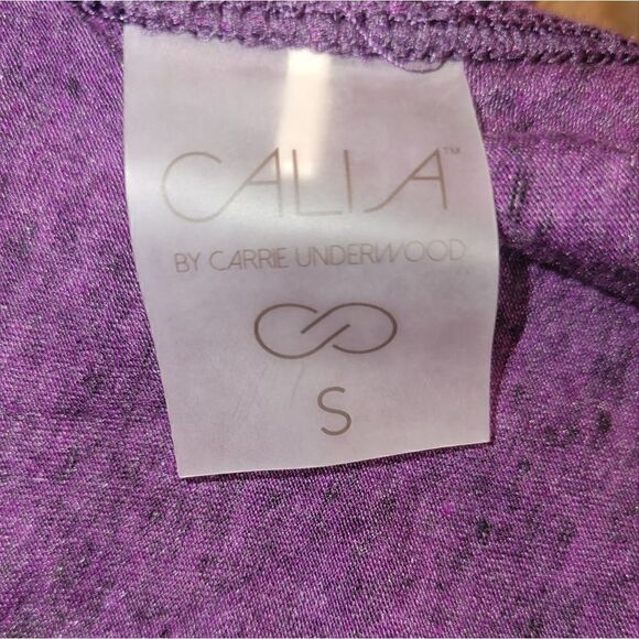 Calia Heathered Purple Key Hole Loose Fit CrissCross Cut Out Athletic tank top S - Picture 11 of 12
